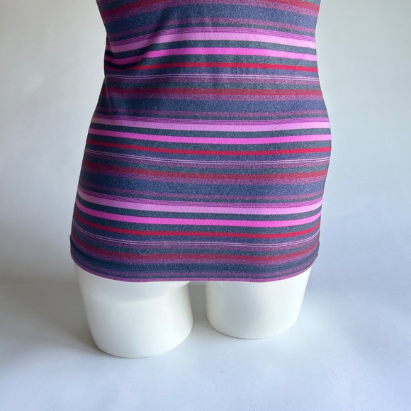 Lululemon Purple Pink Grey Striped Top size S - Picture 9 of 12